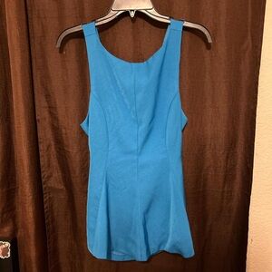 Glam Bright Blue Swim Tank Top